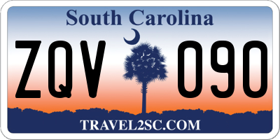SC license plate ZQV090
