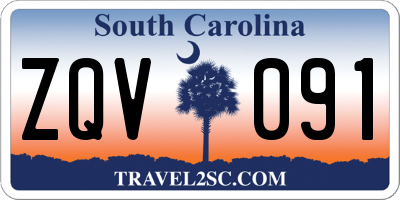 SC license plate ZQV091