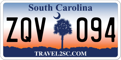 SC license plate ZQV094