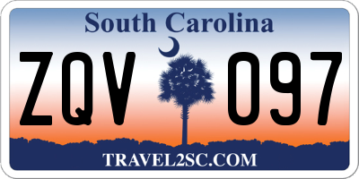 SC license plate ZQV097