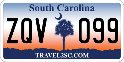 SC license plate ZQV099
