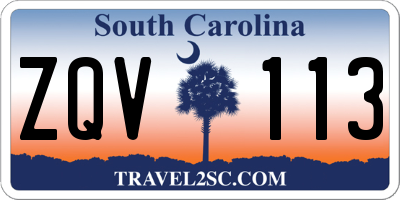 SC license plate ZQV113