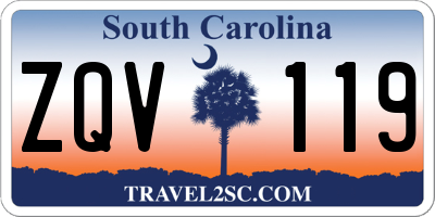 SC license plate ZQV119