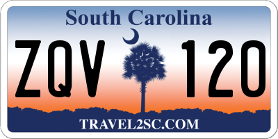 SC license plate ZQV120