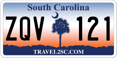 SC license plate ZQV121