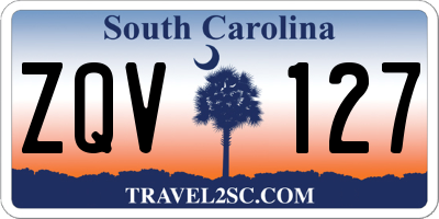 SC license plate ZQV127