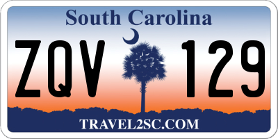 SC license plate ZQV129
