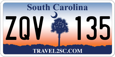 SC license plate ZQV135