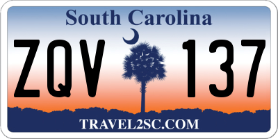 SC license plate ZQV137