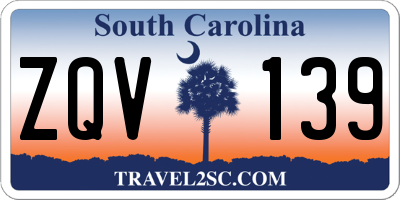 SC license plate ZQV139