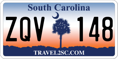 SC license plate ZQV148