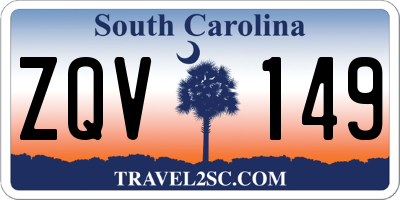 SC license plate ZQV149