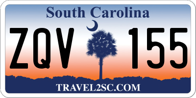 SC license plate ZQV155