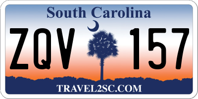 SC license plate ZQV157