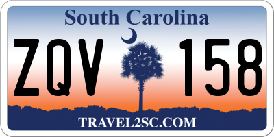 SC license plate ZQV158