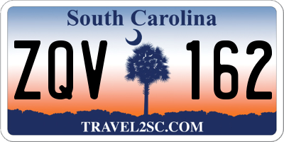 SC license plate ZQV162