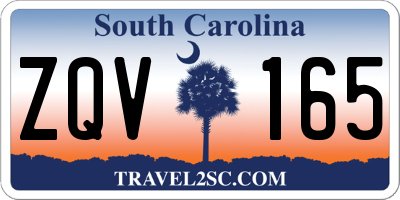 SC license plate ZQV165