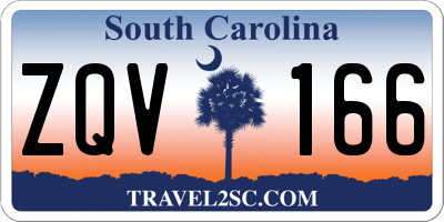 SC license plate ZQV166