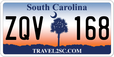 SC license plate ZQV168