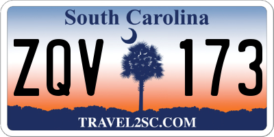 SC license plate ZQV173