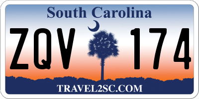 SC license plate ZQV174