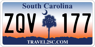 SC license plate ZQV177