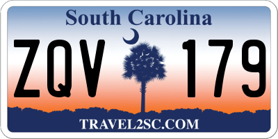 SC license plate ZQV179