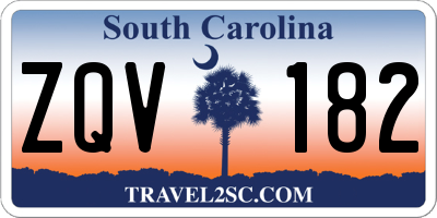 SC license plate ZQV182