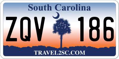SC license plate ZQV186