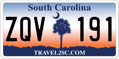 SC license plate ZQV191