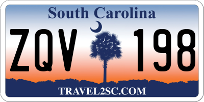 SC license plate ZQV198