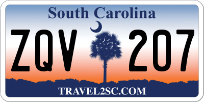 SC license plate ZQV207
