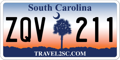 SC license plate ZQV211