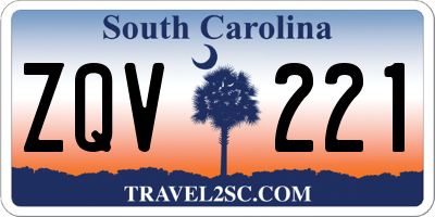 SC license plate ZQV221