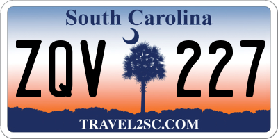 SC license plate ZQV227