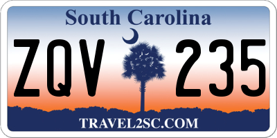 SC license plate ZQV235