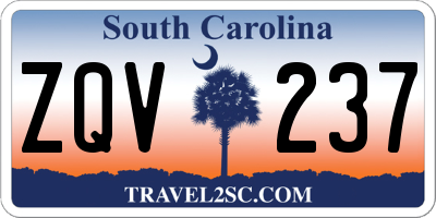 SC license plate ZQV237
