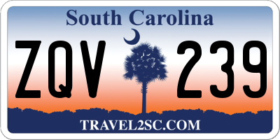 SC license plate ZQV239