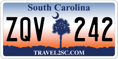 SC license plate ZQV242