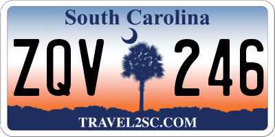 SC license plate ZQV246