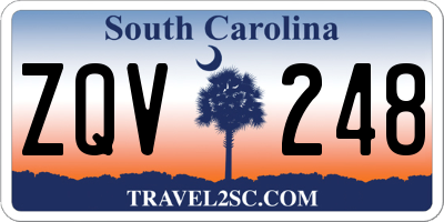 SC license plate ZQV248