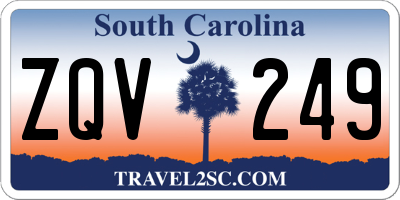 SC license plate ZQV249
