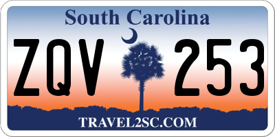 SC license plate ZQV253