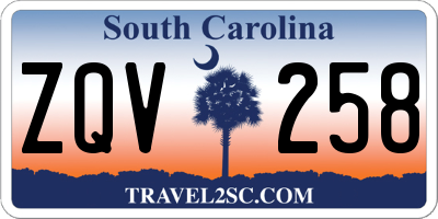 SC license plate ZQV258