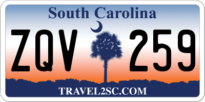 SC license plate ZQV259