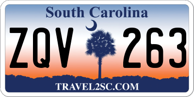 SC license plate ZQV263