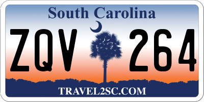 SC license plate ZQV264