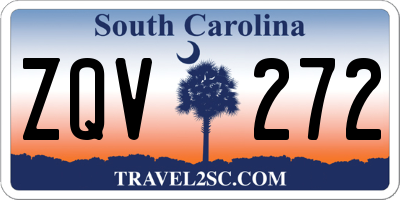 SC license plate ZQV272