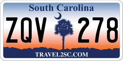 SC license plate ZQV278