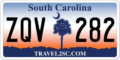SC license plate ZQV282